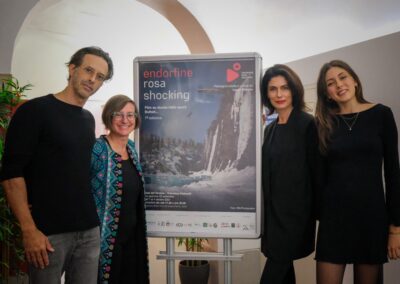 Shocking Pink Endorphins_Ulisse Lendaro, director, Anna Valle and Ginevra Lendaro, actresses of Sulle punte, copyright Ilaria Maestri